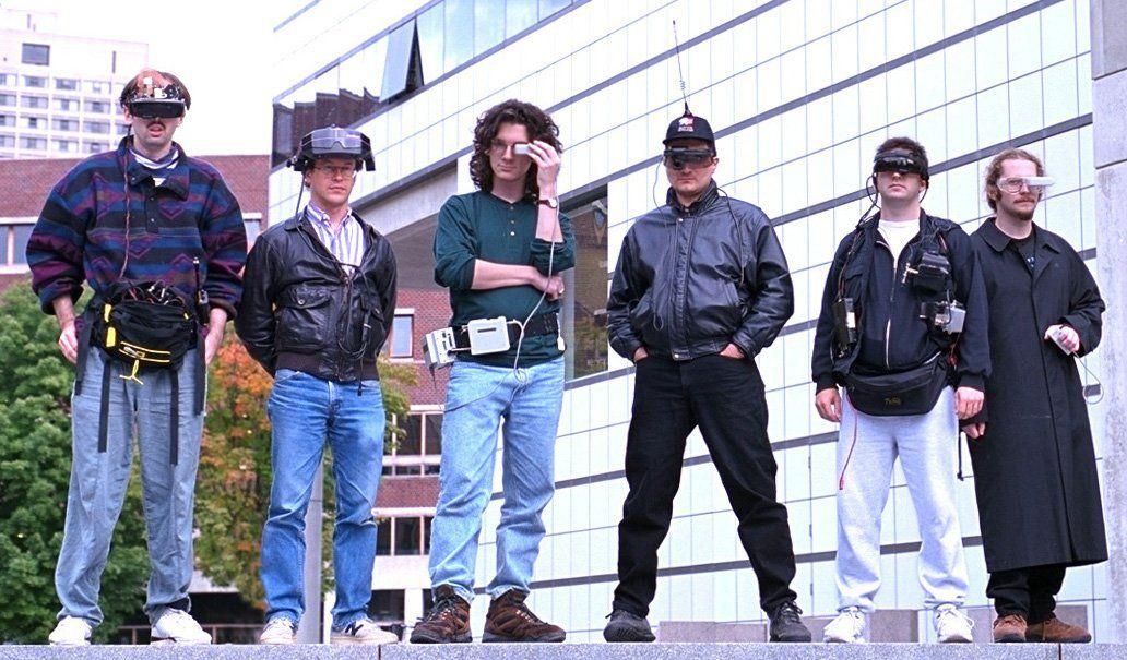 The MIT wearable computer group sometime in the late 1990s, I think?